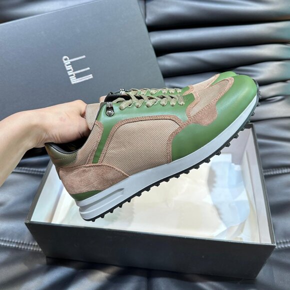 Green Dunhill Mens Mesh Breathable Sneakers - Picture 6 of 10